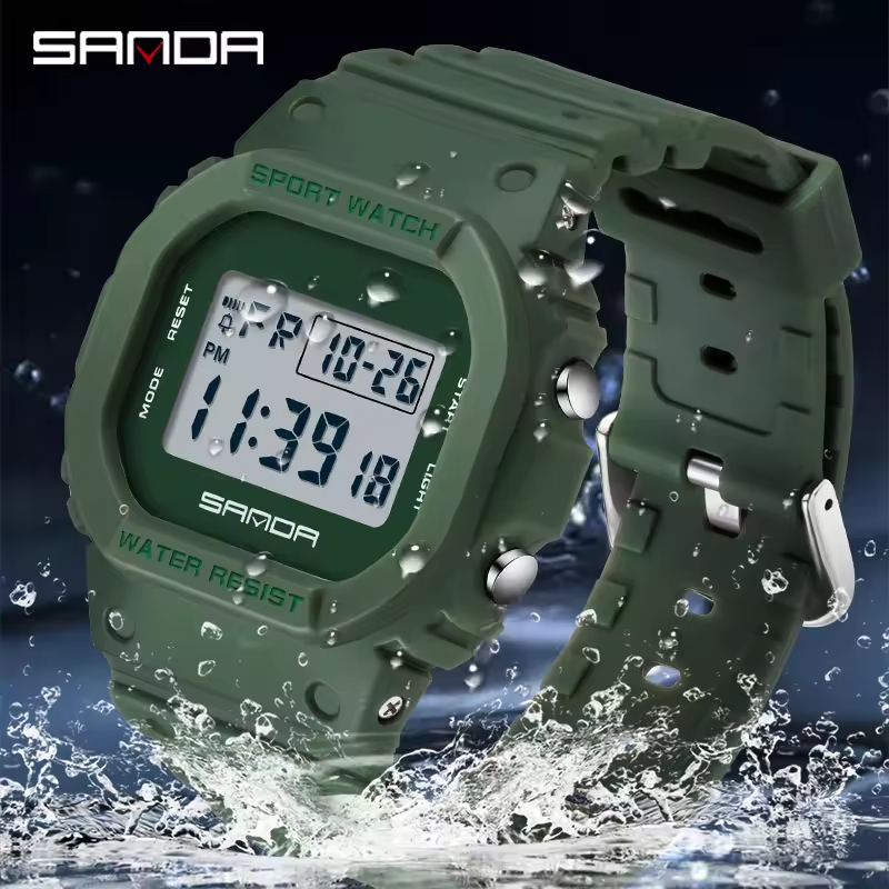 Waterproof LED Tactical Wristwatch - Men’s Military Digital Sports Watch