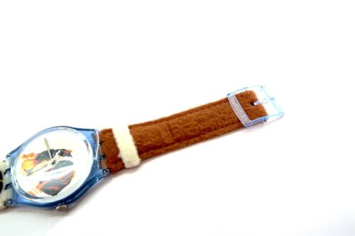 NEW Swatch Watch BARRY GN152 Saint Bernard Dog with Case and Papers 1995 Gents - Picture 3 of 11