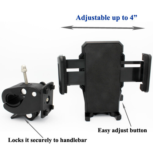 Bicycle Mount Handlebar Holder Bike Cradle Dock Swivel for Cell Phones - 第 2/8 張圖片