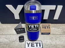 YETI Rambler 16oz pint/20oz Stackable Cup 🔵OFFSHORE BLUE!🔵w/Matching MagSlider