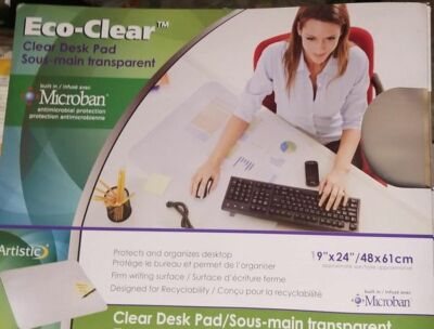Eco-Clear Microban Desk Pads   24'' Width   Polypropylene (LOC 404 S-1 end)