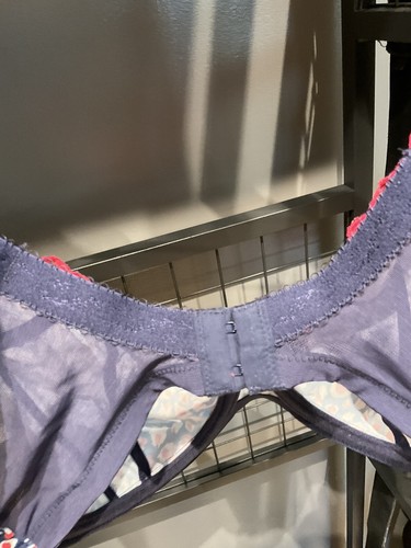 Elomi Bra 34I Floral Blue Red Unpadded Excellent Wtblr - Picture 4 of 5