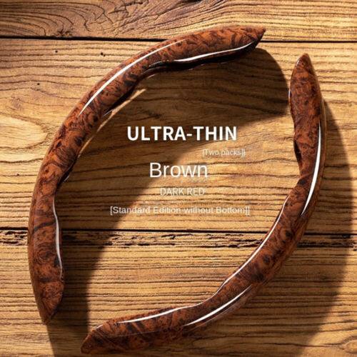Wood Grain Texture Universal Car Steering Wheel Booster Cover NonSlip Accessory - Picture 13 of 25