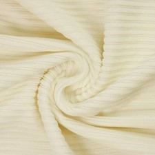 Rippenjersey Cordjersey Breit | Bekleidung | Öko-Tex | 0,5m | wollweiß