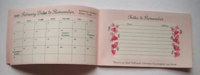 Vintage my hallmark 1948 pocket calendar datebook clean pages | ebay
