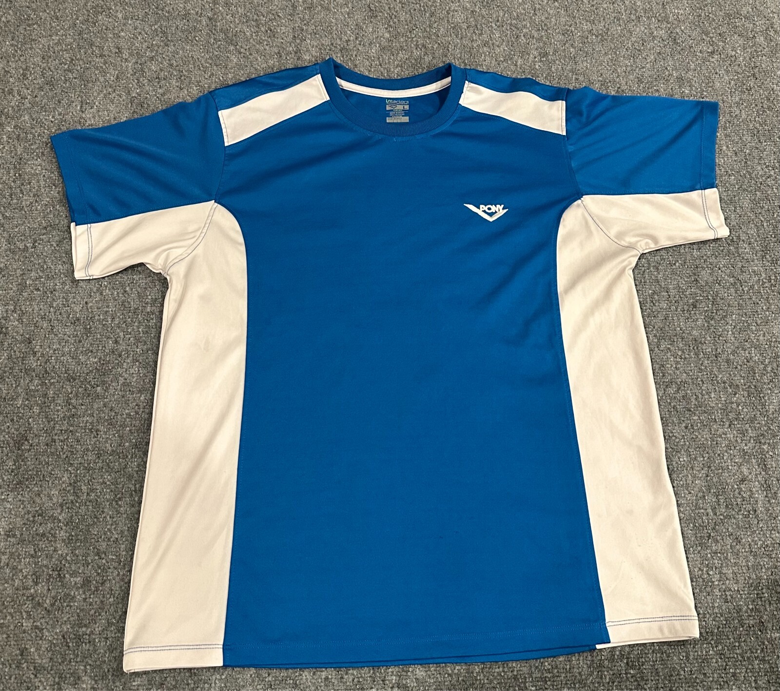 pony camicia uomo grande manica corta interni logo ricamato 122