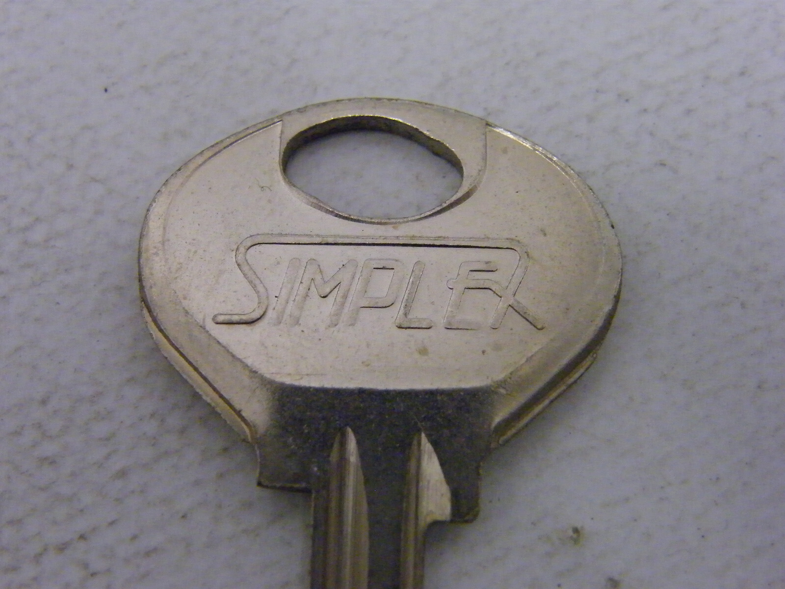 Original car vehicle key draft for old Citroen - simplex