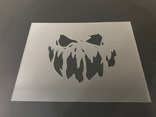 Skull 17 Stencil 10mm or 7mm Thick, Tattoo, Halloween, Scary, Crafts