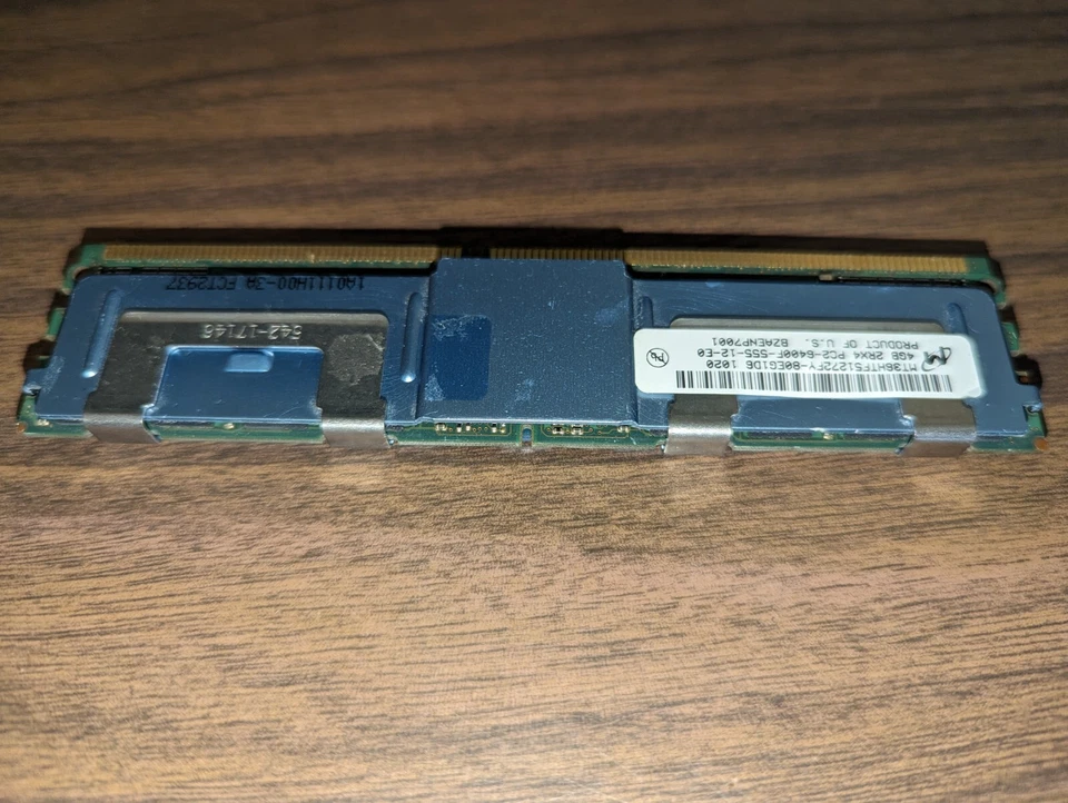 Micron 4GB 2RX4 PC2-6400F DDR2 ECC Servidor Memoria Ram MT36HTF51272FY-80EG1D6 Foto 4 de 4