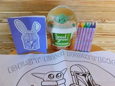 Empty Good 2 Grow Grogu Star Wars Mandalorian Container Easter Coloring Book