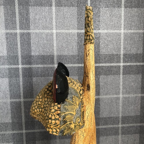 Snake Figurine Sculpture Carved Ornament 19.5” Inches Tall Unusual Big Eyes - Imagen 5 de 14