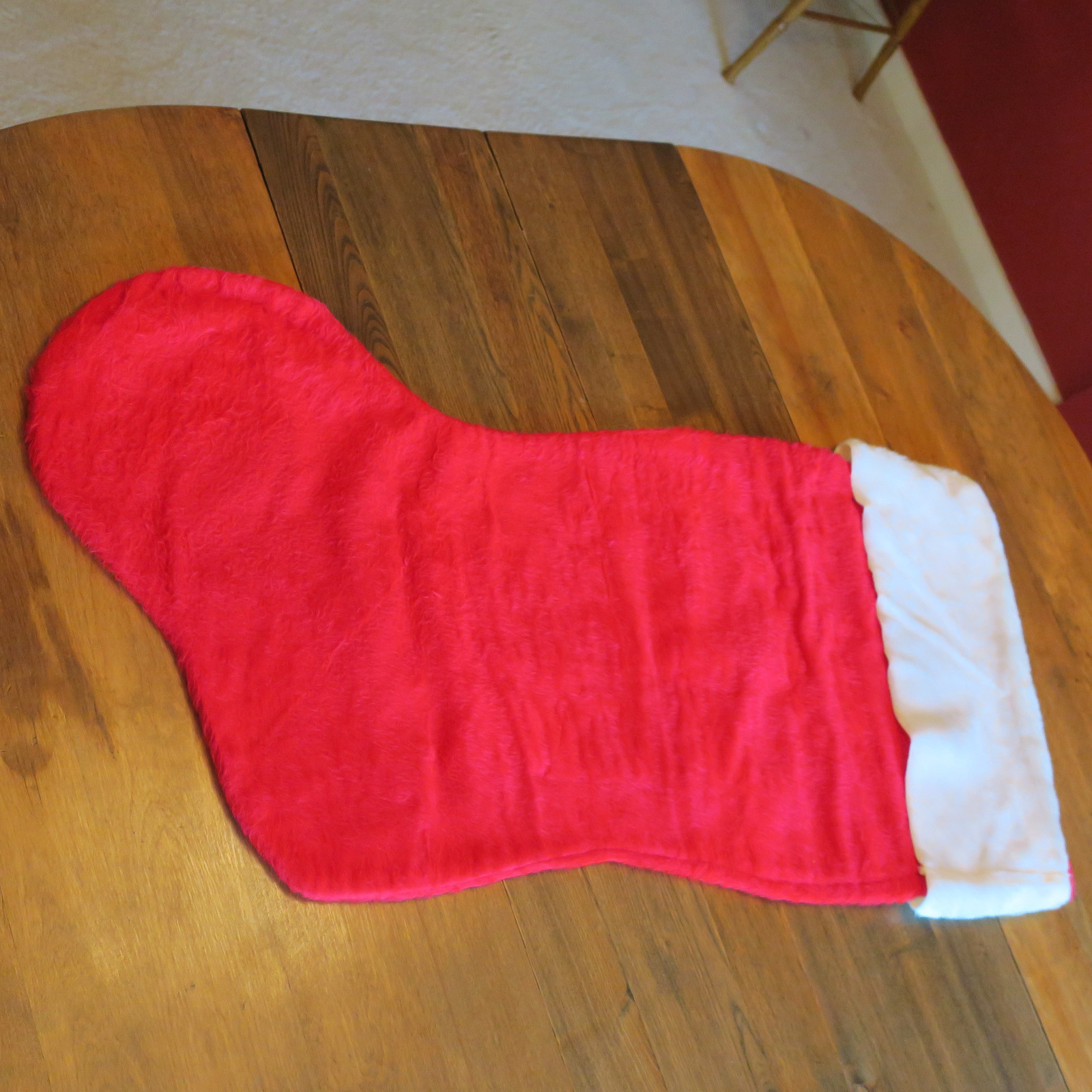SAOLA Calza natalizia rossa peluche gigante vintage lunga 38" (solo per bambini veramente bravi)