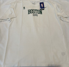 Nike NBA Boston Celtics Courtside Men  s Size Large White Loose Fit Shirt DR6312