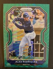 2021 Baseball Prizm Alex Rodriguez Green Wave No.195