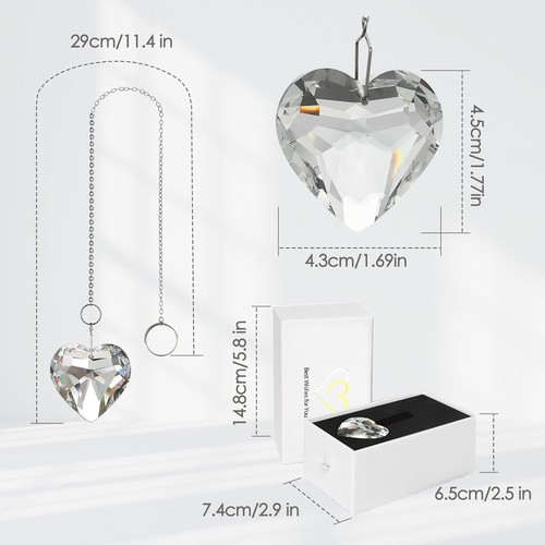 Exquisite Memorial Crystal Suncatcher in Heart Shape for Grieving Loved Ones - Picture 4 of 9