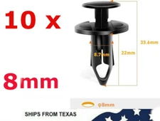 🚗 10pc 8mm Bumper Clips Auto Car Hole Plastic Rivets Fastener Fender Push Pin