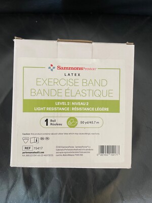 Sammons Preston Latex Übungsband - leichter Widerstand (Stufe 2) -50 Yards grün