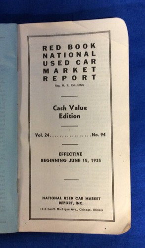 Red Book National Used Car Market Report Cash Value Edition June 15, 1935 FoMoCo - Picture 2 of 5