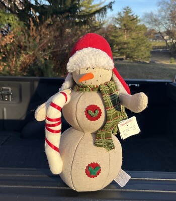 Home Goods Christmas Holiday Stuffed Standing Snowman Decor Display Figure NWT