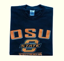 NCAA JERZEES OSU COWBOYS OKLAHOMA STATE FOOTBALL VTG Y2K 90s BLACK T SHIRT SZ XL