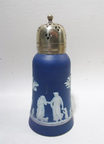 Atq Wedgwood England Jasperware Dark Blue Sugar Caster Shaker Classical Jasper - 第 1/10 張圖片