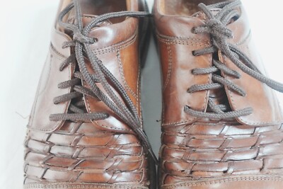 Johnston & Murphy Passport Size 8M Lace Up Woven Mens Brown  display picture 2