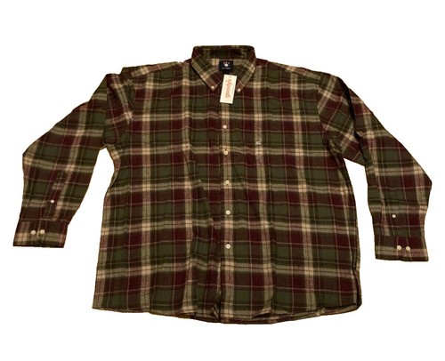 Vintage Ivy Crew Mens Navy Blue Green Check Cotton SS Shirt Size L