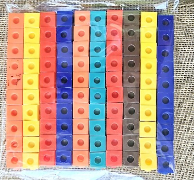 ETA Hand 2 Mind Snap Cube Set 10 Colors 100pc Set Math Manipulatives #5810