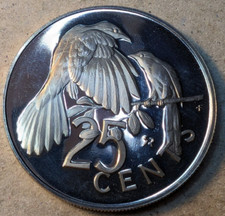British Virgin Islands 25 cents 1974 proof