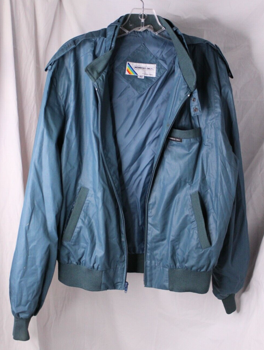 Vintage Members Only Jacket Men's 44 Blue - Full Zip Casual | eBay