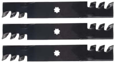 3 Lame Ricambio GY20852 Per Tosaerba 3 Lame Pacciamatura Per Tosaerba John Deere X140 D140 D150 D160 X165 - GY20852 Fuji 16 80 - Foto 2