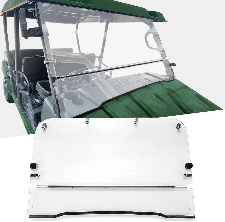 PARABRISAS PLEGABLE TRANSPARENTE 1/4"" de grosor para Kawasaki Mule 4010/4000 2009-2024 Foto 3 de 4