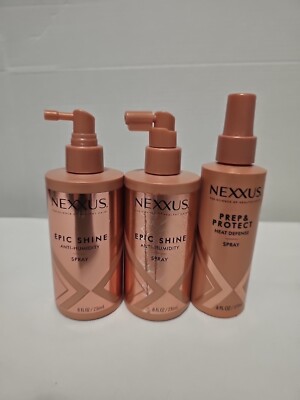 Nexxus  Epic Shine + Prep & Protect Heat Defense Sprays Bundle