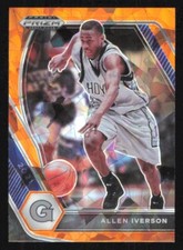 2021 Prizm Draft Picks ALLEN IVERSON Orange Ice card PHILADELPHIA 76ers