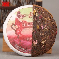 100g Pu-erh Tea Cake Cooked Puer Tea Rose Flavor Slimming Green Food Black Tea