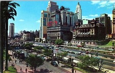 Postcard Brazil Sao Paulo Partial view of the Anhangabaú Valley