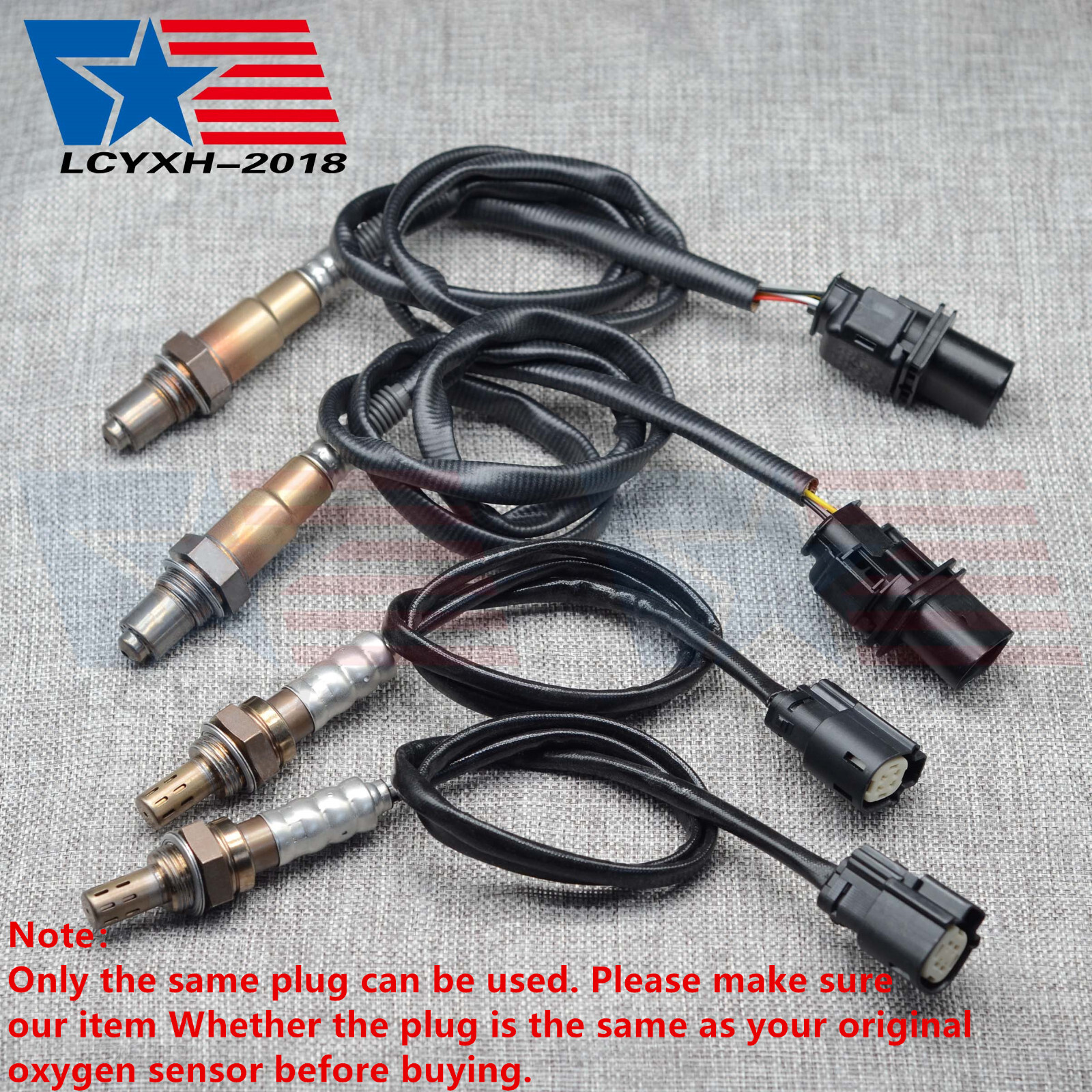 4x Upstream+Downstream O2 Oxygen Sensor Set Fits 2013-2015 Ford Explorer 3.5L
