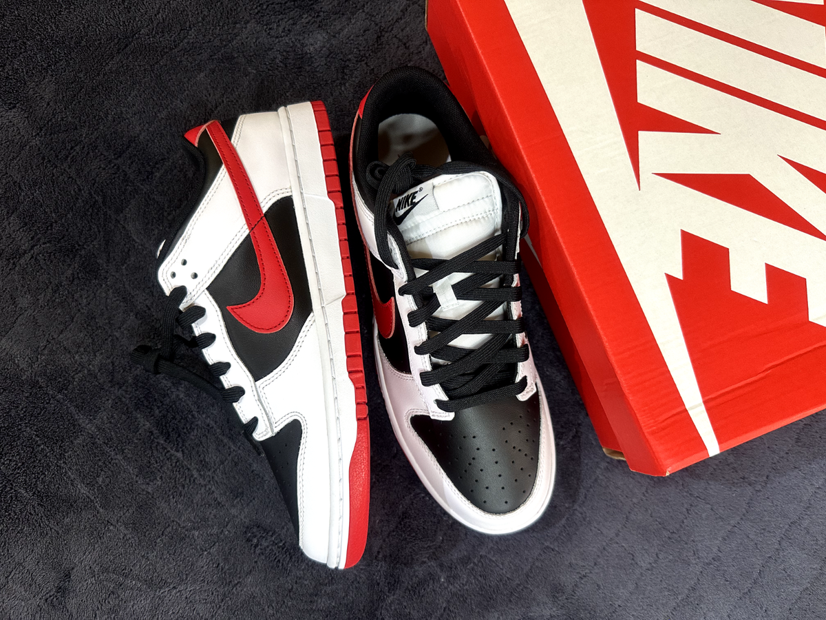 Nike Dunk Low White Black Red - FD9762-061 Size 10 Size 9 - Nike Dunk Low Retro White Black University Red  main image 3