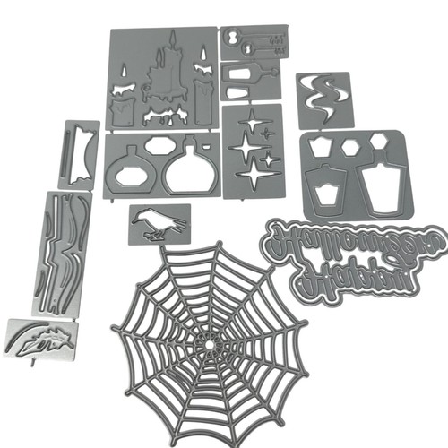 Halloween Metal Cutting Dies Set Lot Spider Apothecary Keys Crafts Scrapbooking