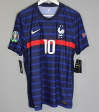 FRANCE NATIONAL TEAM AUTHENTIC VAPOR 2020 2021 HOME FOOTBALL SHIRT #10 BENZEMA