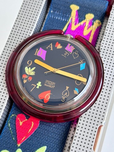 Swatch Pop Alice 46,5mm Rubber Band 1992 Vintage Wristwatch (S-040) - Bild 4 von 6