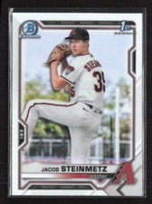 2021 Bowman Draft #BDC-83 Jacob Steinmetz Chrome Refractor Diamondbacks (JB)