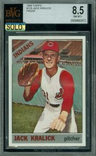 1966 TOPPS LOA # 129 JACK KRALICK PROOF BGS 8.5 MAC SOLO FINEST GRADE $350 CARD*
