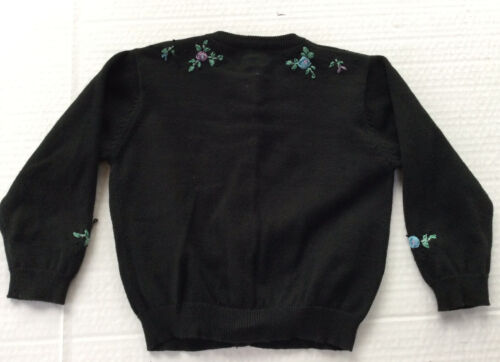 Baby Gap Girls Vintage Cardigan Embroidered Black Sz. 12-24 months Black - Picture 7 of 9