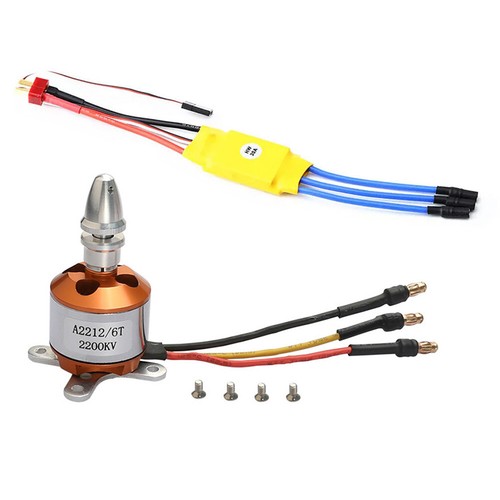 930KV-2700KV A2212 Brushless Motor/30A ESC For RC Airplane Glider Fixed Wing - Picture 32 of 35