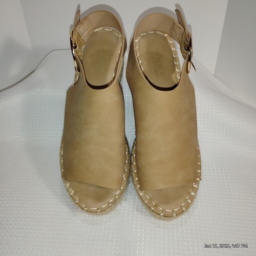 Catherine MaLandrino Cirkly Espadrille Wedges Women 6.5. Sand Beige 2.5" Heels. - Picture 13 of 13