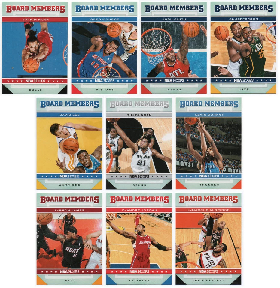 Juego completo de 20 cartas de miembros de la junta de aros 2012-13 Kevin Durant LeBron James + Foto 2 de 2