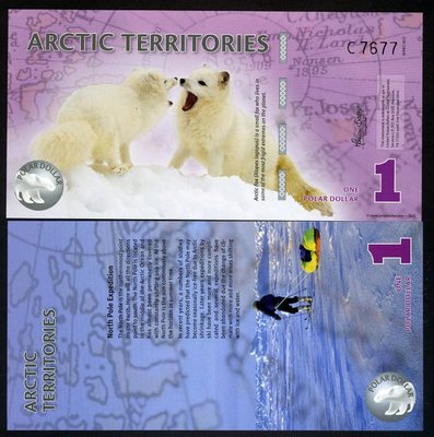 Arctic Territories, $1, 2012, Polymer, UNC Arctic Fox F