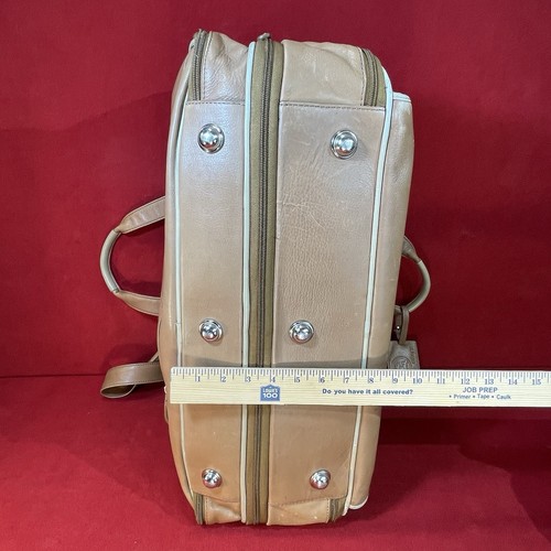 Lexus Pebble Beach hellbraune Ledertasche Gepäcktasche Seesack - Bild 22 von 24