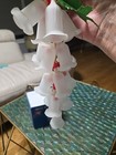 VTG 1950s 60s FROSTED 18 BELL CLUSTER WITH LEAVES & HOLLY BERRIES 8" TALL IN BOX — photo 6